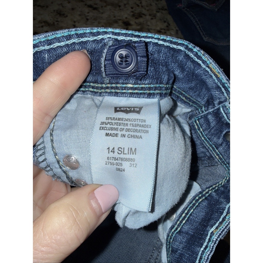 Mudd Jeans, Youth Girls Junior Size 14 Blue, Denim, Pockets, Straight Capri 5173 - Picture 8 of 11